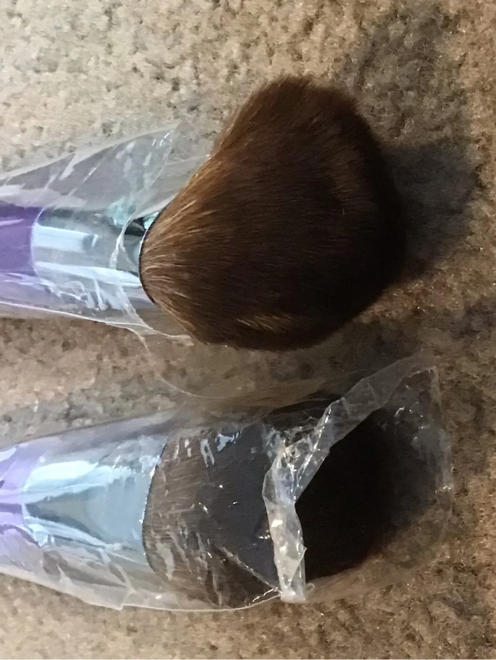 Younique Large Beachfront Brush Make Up Purple Powder Blending NEW in Package
